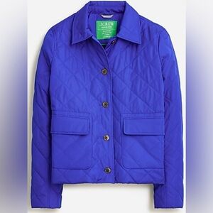 J. Crew  Quilted lady Jacket primaloft blue Medium new